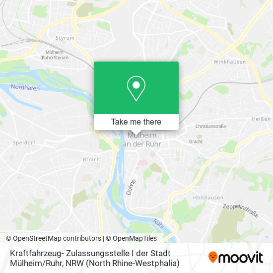 Kraftfahrzeug- Zulassungsstelle I der Stadt Mülheim / Ruhr map