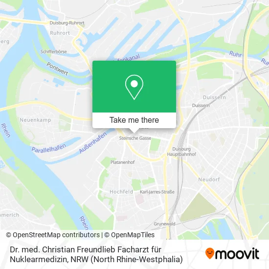 Карта Dr. med. Christian Freundlieb Facharzt für Nuklearmedizin