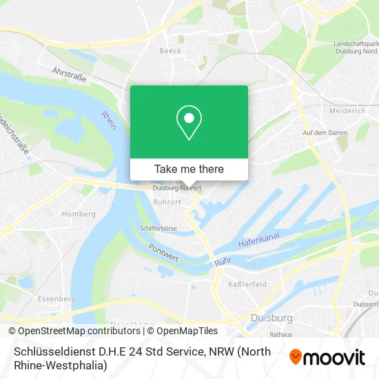 Карта Schlüsseldienst D.H.E 24 Std Service