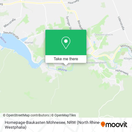 Homepage-Baukasten Möhnesee map