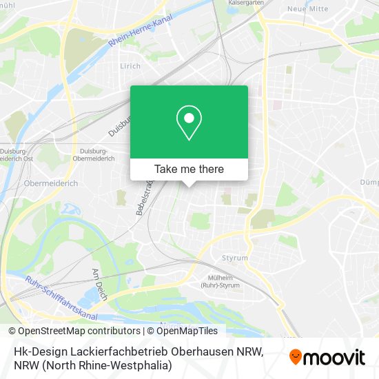 Hk-Design Lackierfachbetrieb Oberhausen NRW map
