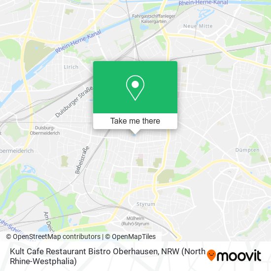 Карта Kult Cafe Restaurant Bistro Oberhausen