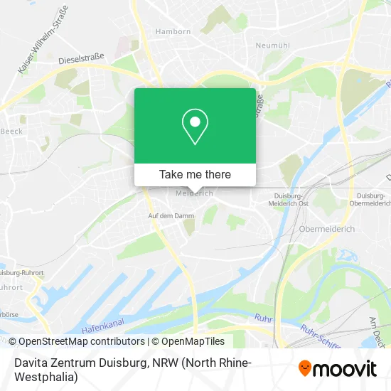 Карта Davita Zentrum Duisburg
