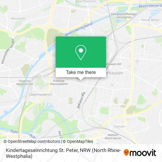 Карта Kindertageseinrichtung St. Peter