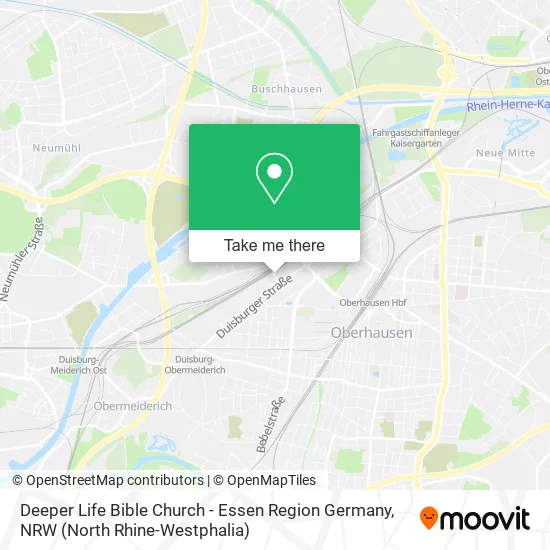 Карта Deeper Life Bible Church - Essen Region Germany
