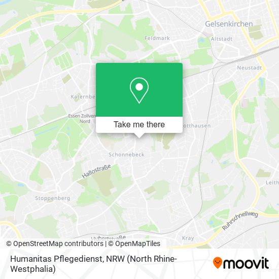 Humanitas Pflegedienst map