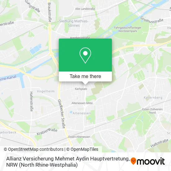 Карта Allianz Versicherung Mehmet Aydin Hauptvertretung