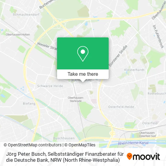 Карта Jörg Peter Busch, Selbstständiger Finanzberater für die Deutsche Bank