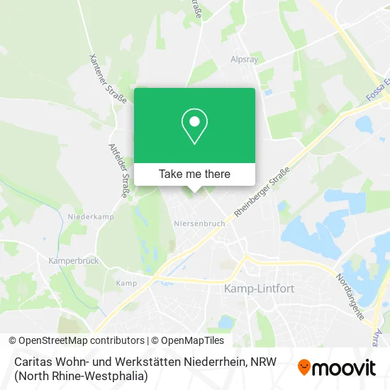 Карта Caritas Wohn- und Werkstätten Niederrhein