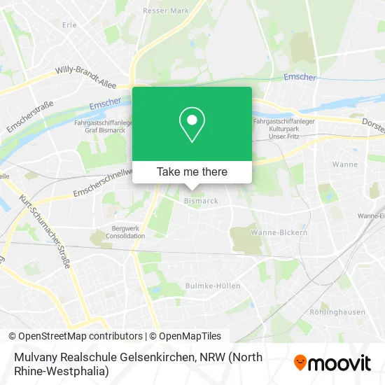 Карта Mulvany Realschule Gelsenkirchen