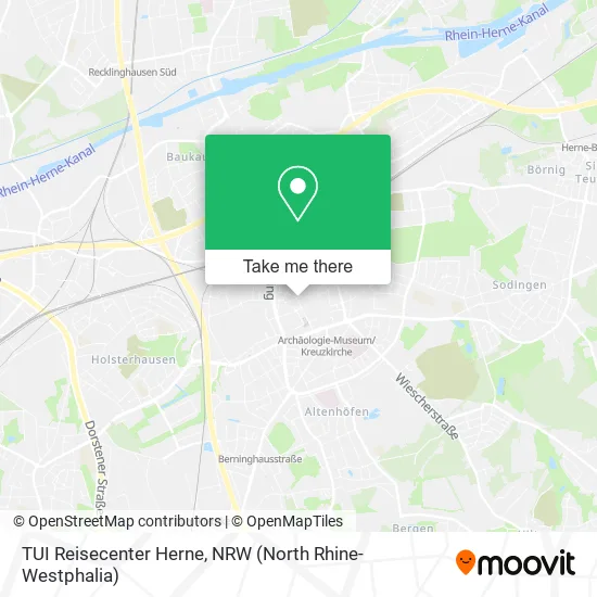 Карта TUI Reisecenter Herne