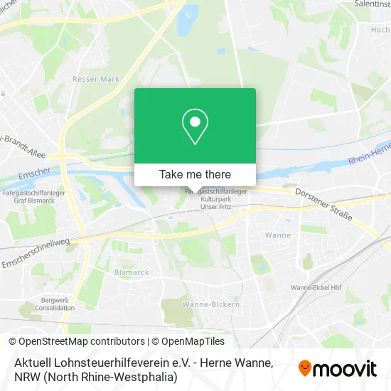 Карта Aktuell Lohnsteuerhilfeverein e.V. - Herne Wanne