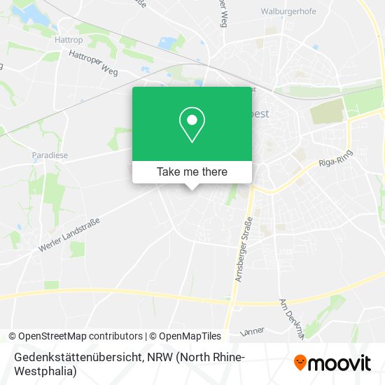Gedenkstättenübersicht map