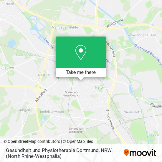 Gesundheit und Physiotherapie Dortmund map
