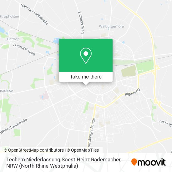 Карта Techem Niederlassung Soest Heinz Rademacher