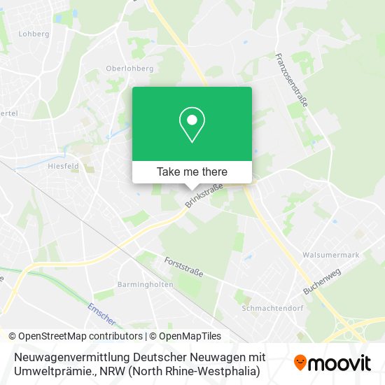 Карта Neuwagenvermittlung Deutscher Neuwagen mit Umweltprämie.