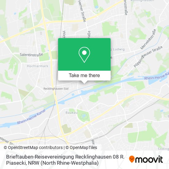 Карта Brieftauben-Reisevereinigung Recklinghausen 08 R. Piasecki