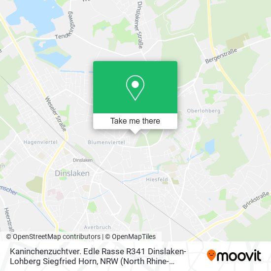 Kaninchenzuchtver. Edle Rasse R341 Dinslaken-Lohberg Siegfried Horn map