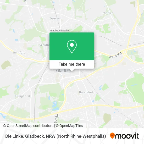 Карта Die Linke. Gladbeck