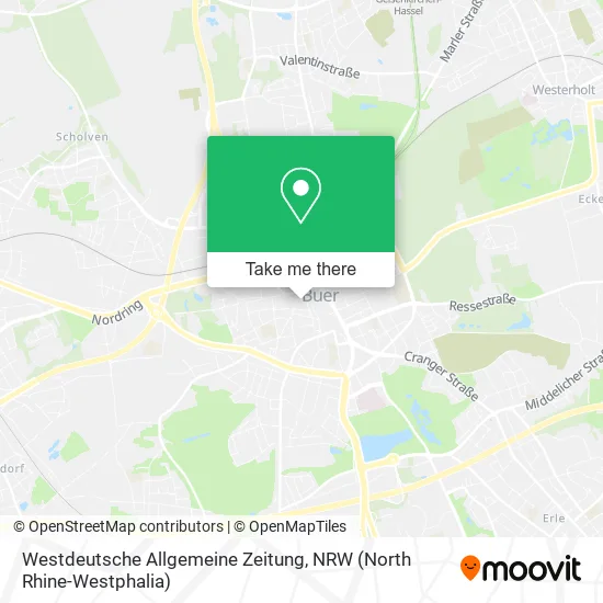 Карта Westdeutsche Allgemeine Zeitung