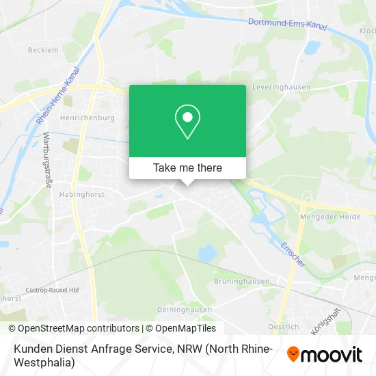 Карта Kunden Dienst Anfrage Service