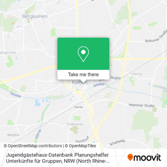 Jugendgästehaus-Datenbank Planungshelfer Unterkünfte für Gruppen map