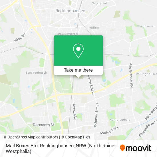 Карта Mail Boxes Etc. Recklinghausen