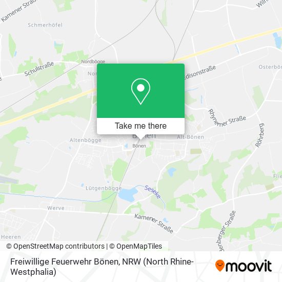 Freiwillige Feuerwehr Bönen map