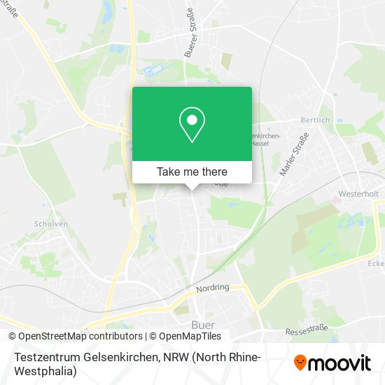 Testzentrum Gelsenkirchen map