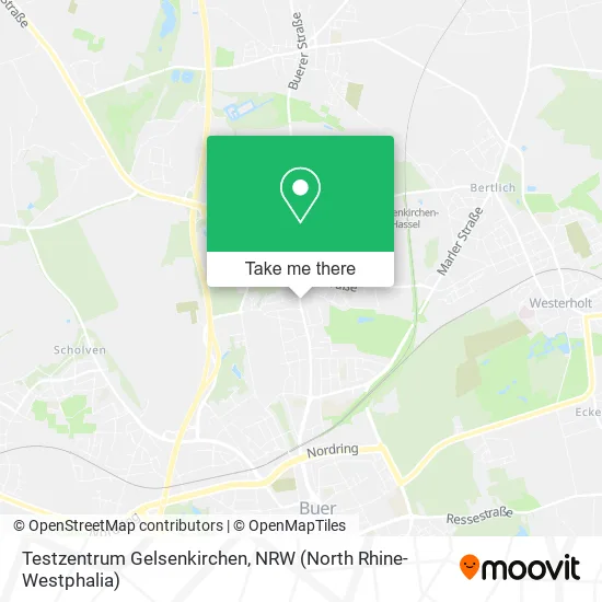 Карта Testzentrum Gelsenkirchen