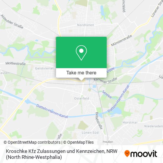 Kroschke Kfz Zulassungen und Kennzeichen map