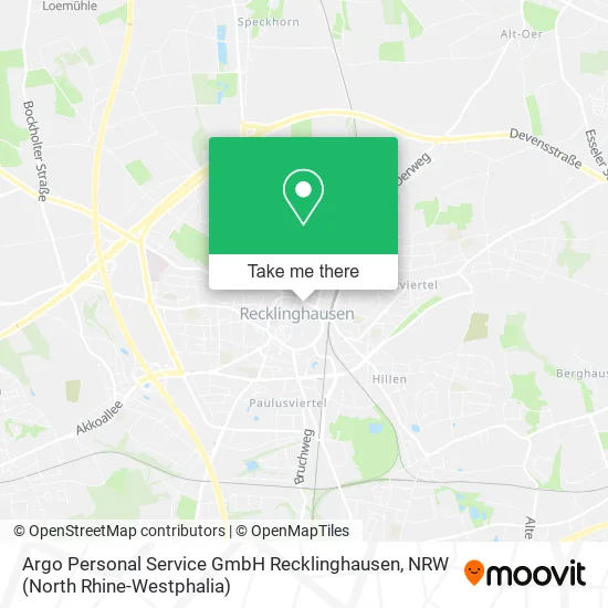 Карта Argo Personal Service GmbH Recklinghausen