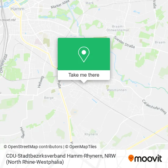 Карта CDU-Stadtbezirksverband Hamm-Rhynern