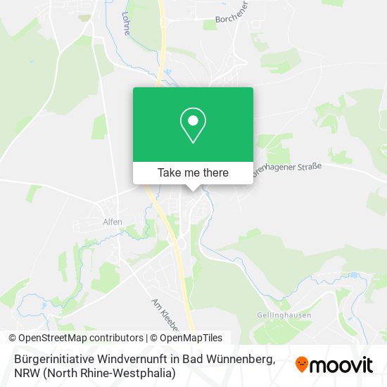 Bürgerinitiative Windvernunft in Bad Wünnenberg map