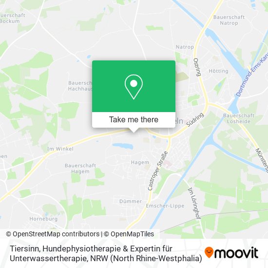 Tiersinn, Hundephysiotherapie & Expertin für Unterwassertherapie map