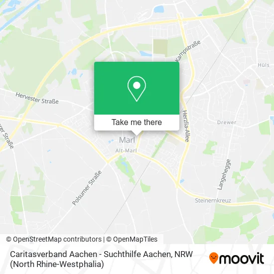Карта Caritasverband Aachen - Suchthilfe Aachen