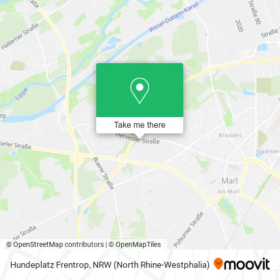 Hundeplatz Frentrop map