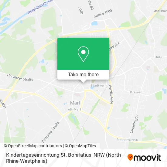 Карта Kindertageseinrichtung St. Bonifatius