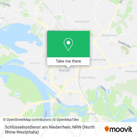 Schlüsselnotdienst am Niederrhein map