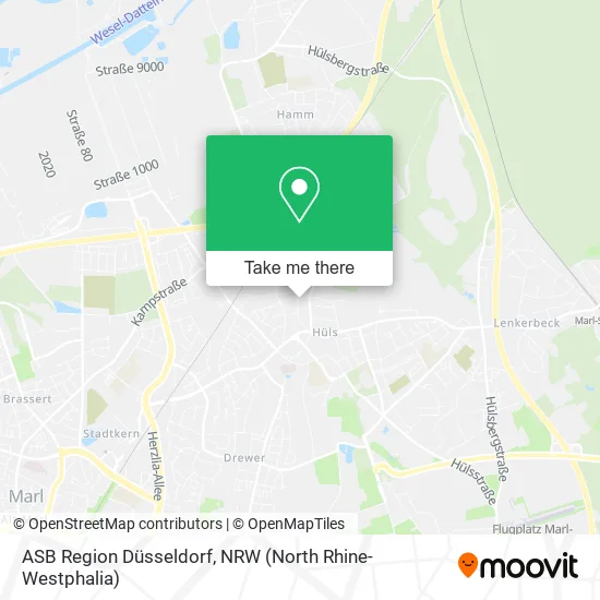 Карта ASB Region Düsseldorf