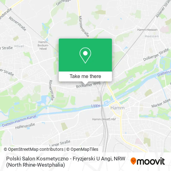 Карта Polski Salon Kosmetyczno - Fryzjerski U Angi