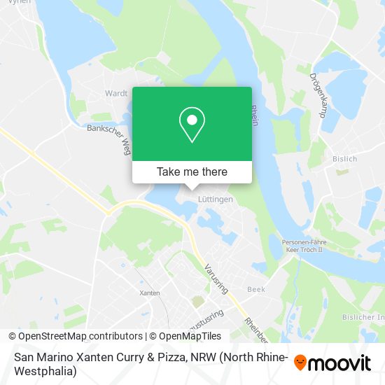San Marino Xanten Curry & Pizza map