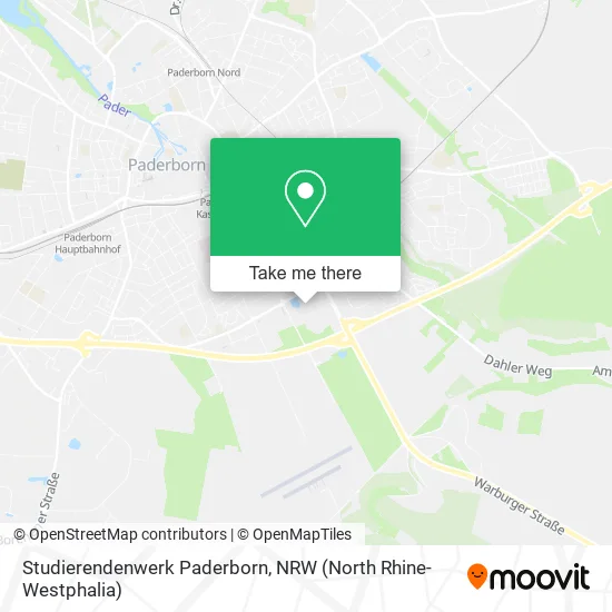 Карта Studierendenwerk Paderborn