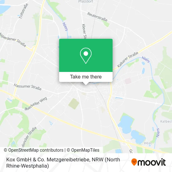 Карта Kox GmbH & Co. Metzgereibetriebe