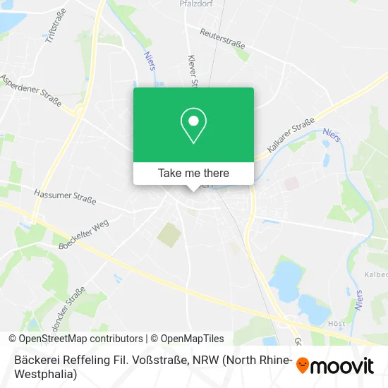 Карта Bäckerei Reffeling Fil. Voßstraße