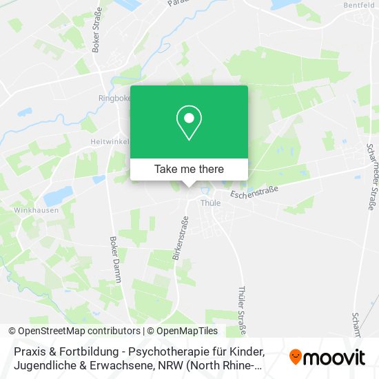 Praxis & Fortbildung - Psychotherapie für Kinder, Jugendliche & Erwachsene map
