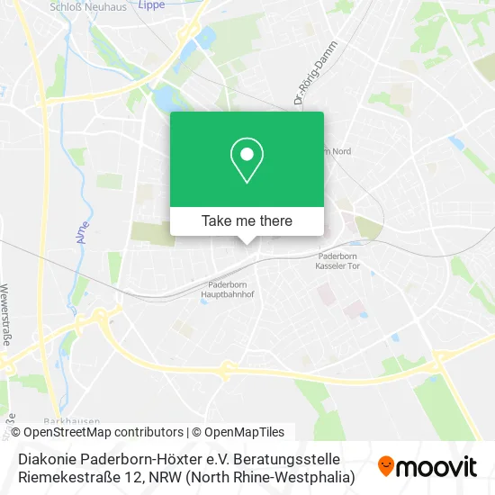 Карта Diakonie Paderborn-Höxter e.V. Beratungsstelle Riemekestraße 12