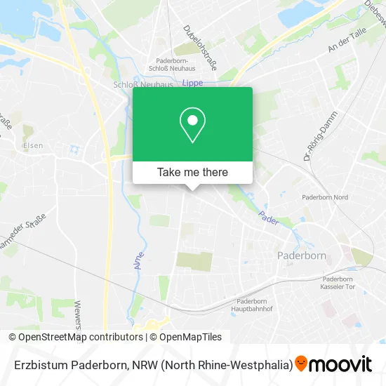 Карта Erzbistum Paderborn