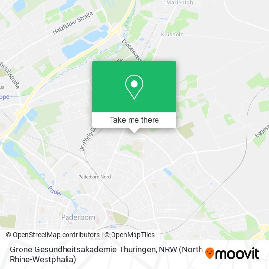 Grone Gesundheitsakademie Thüringen map