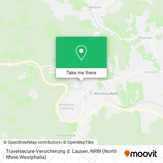 Travelsecure-Versicherung d. Lausen map